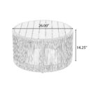 Walker Edison | Modern Woven Rope Design Coffee Table and Side Table Set of 2