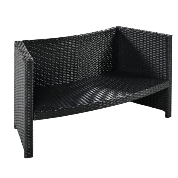 Walker Edison | Spa Surround Spa Frame Patio Rattan Sofa Set with Storage Spaces - Image 32