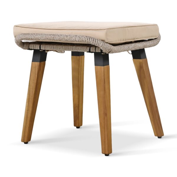 Walker Edison | 5 Piece Outdoor Patio Chat Set with Ottomans and Side Table - Image 15