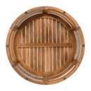 Walker Edison | Handwoven Rope Accent Boho Acacia Wood Outdoor Coffee Table