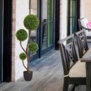 Walker Edison | Boxwood Topiary Ball Tree for Indoor Outdoor Decor