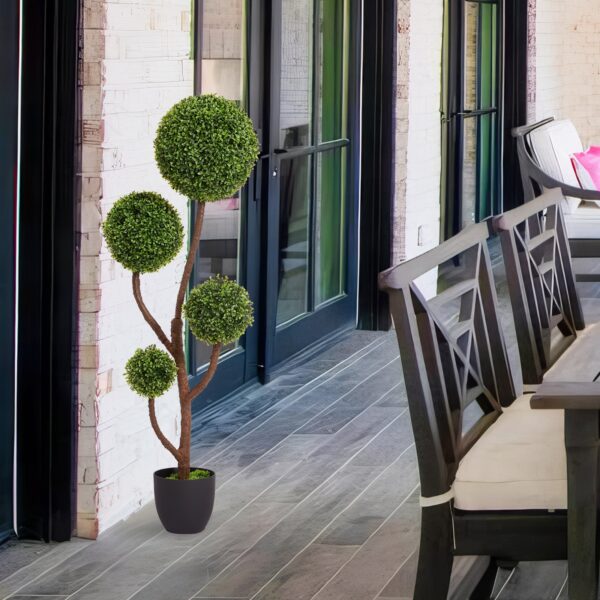 Walker Edison | Boxwood Topiary Ball Tree for Indoor Outdoor Decor - Image 9