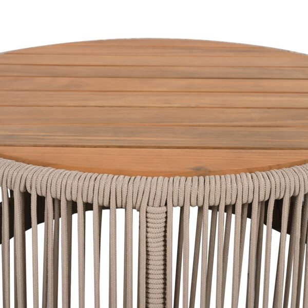 Walker Edison | Modern Woven Rope Design Coffee Table and Side Table Set of 2 - Image 16
