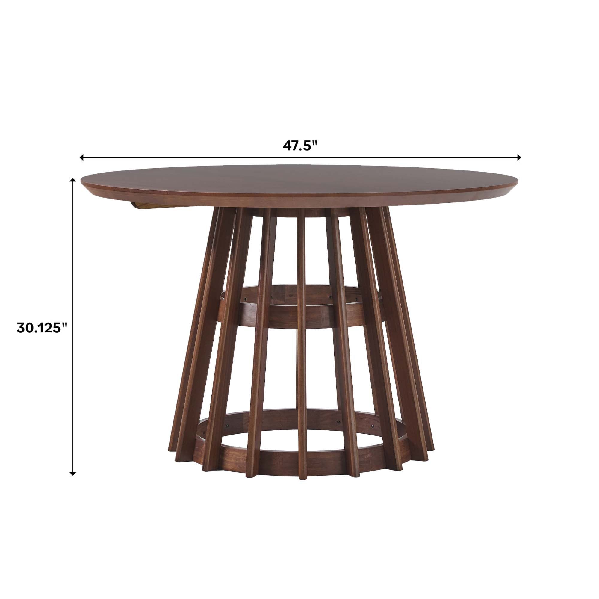 Modern 48 Round Solid Wood Dining Table - Image 5