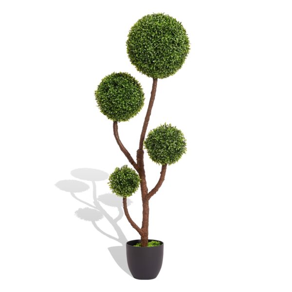 Walker Edison | Boxwood Topiary Ball Tree for Indoor Outdoor Decor - Image 4