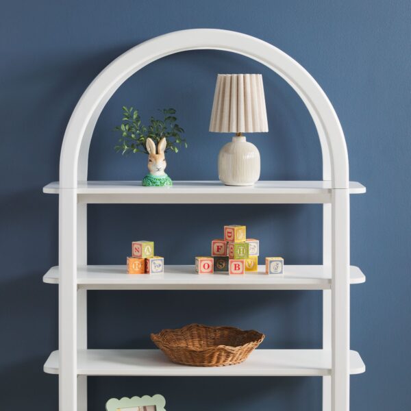 Zoey Modern Arched Wood Cabinet Storage Bookcase - Image 12