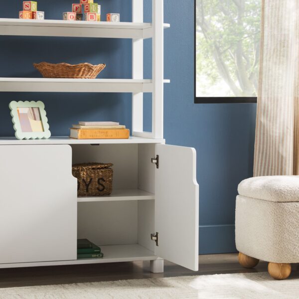 Zoey Modern Arched Wood Cabinet Storage Bookcase - Image 14