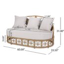 Walker Edison | Outdoor Wicker Daybed With Pillows