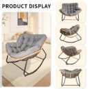 Walker Edison | Cloud Papasan Outdoor Patio Egg Rocking Chair