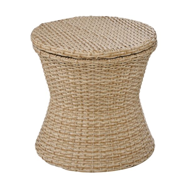 Walker Edison | 5 Piece Outdoor Patio Chat Set with Ottomans and Side Table - Image 17