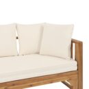 Walker Edison | Acacia Wood Outdoor Extendable Sofa into Daybed