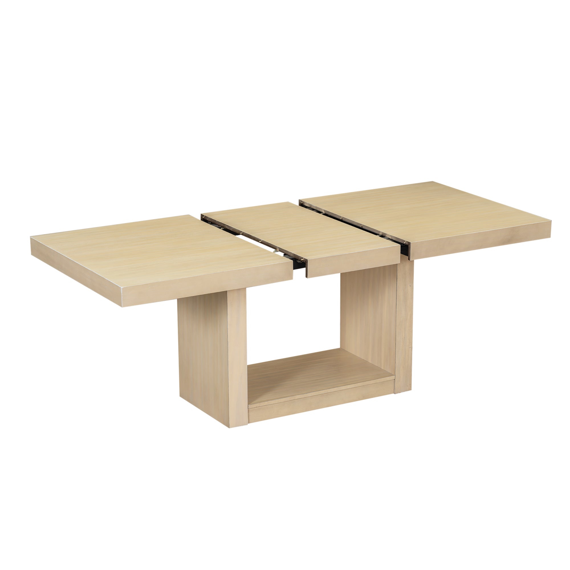 Walker Edison | Contemporary 6-Piece 78 Extendable Dining Table Full Set - Image 12