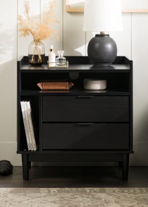 Lee Mid-Century Modern Wood Nightstand