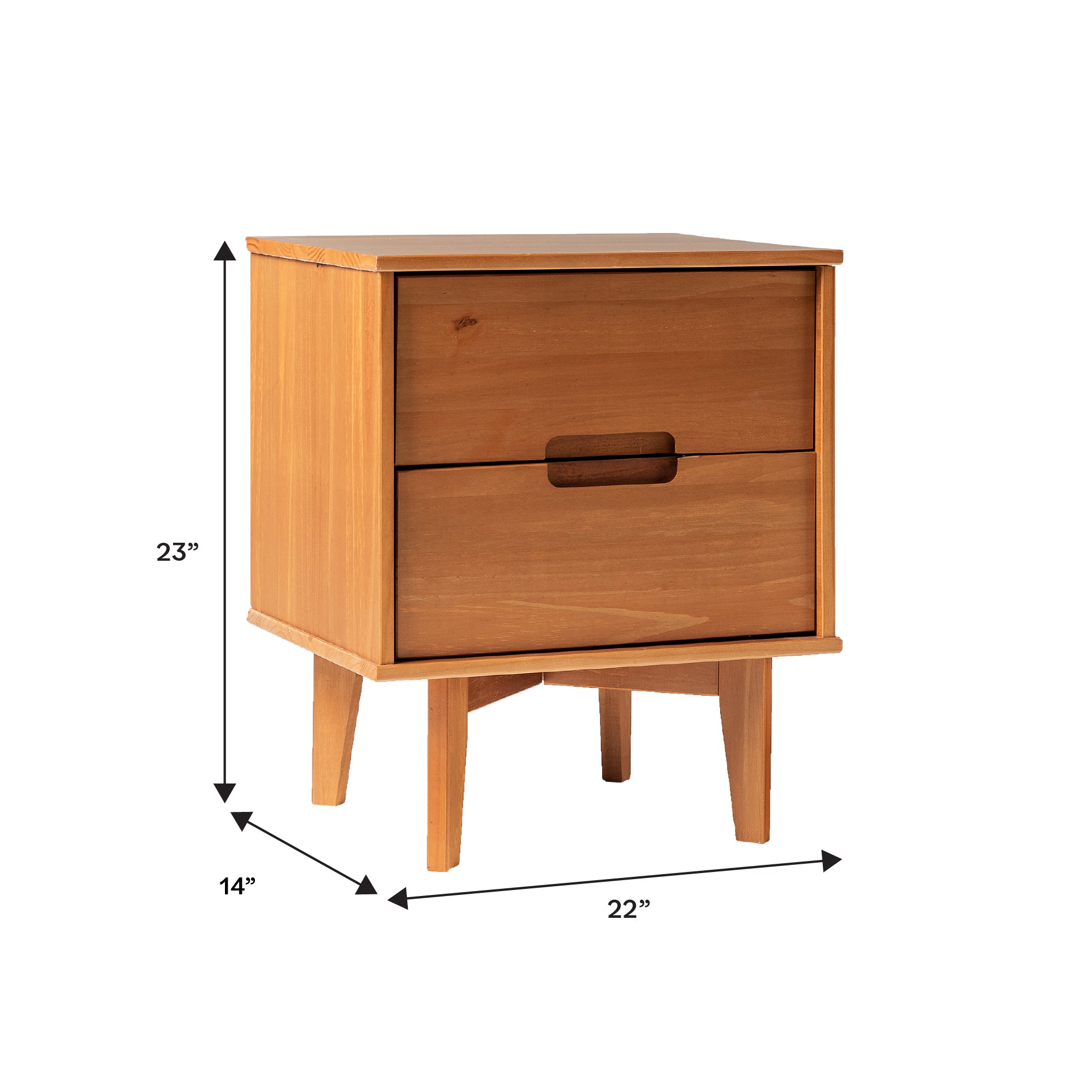 Sloane Mid Century Modern Solid Wood Nightstand - Image 7