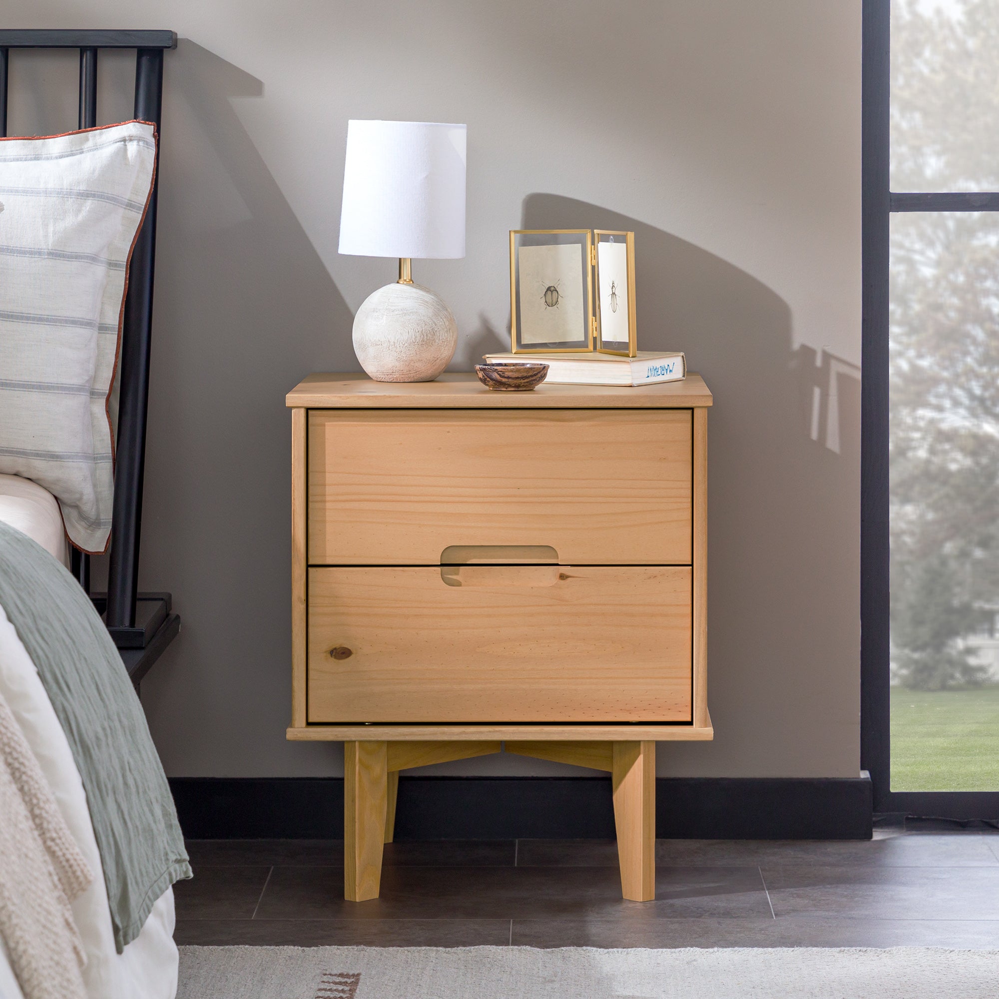 Sloane Mid Century Modern Solid Wood Nightstand - Image 16