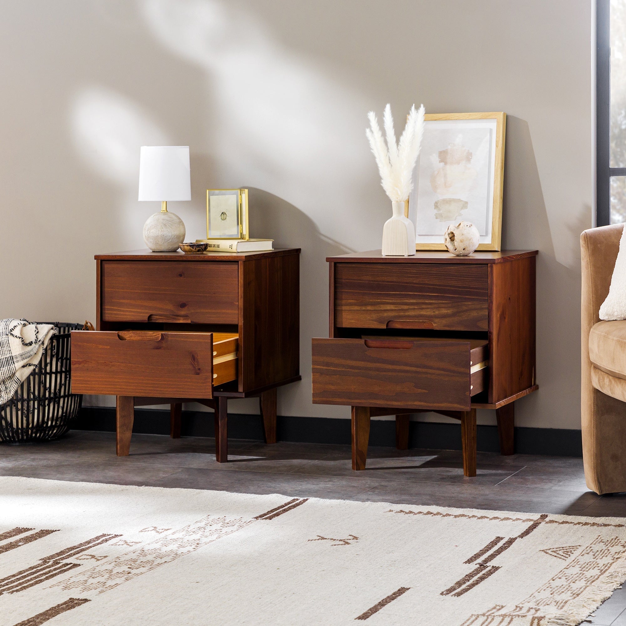 Sloane Mid Century Modern Solid Wood Nightstand - Image 23