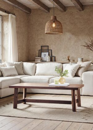 Colt Modern Farmhouse Easy Assembly 48 Coffee Table