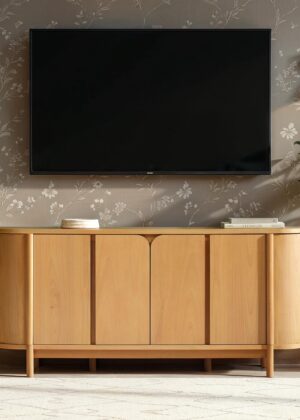 Ezra 70 Modern Curved Sideboard Cabinet