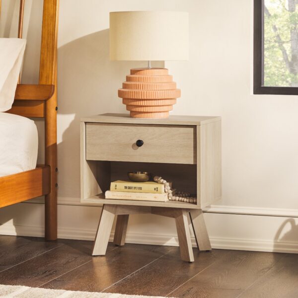 Mid-Century Frans Modern 1-Drawer Nightstand - Image 2
