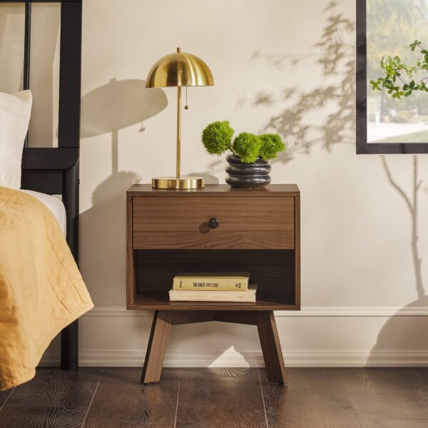 Mid-Century Frans Modern 1-Drawer Nightstand - Image 3