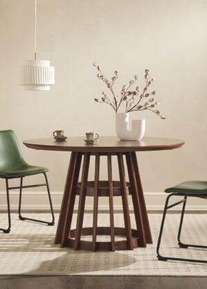 Modern 48 Round Solid Wood Dining Table