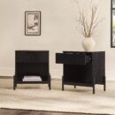 Paris Modern Scandinavian Reeded Nightstand