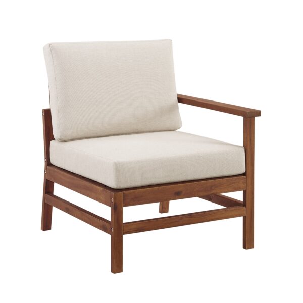 Vincent Acacia Wood Modular Chevron Sectional Seats - Image 8