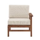 Vincent Acacia Wood Modular Chevron Sectional Seats