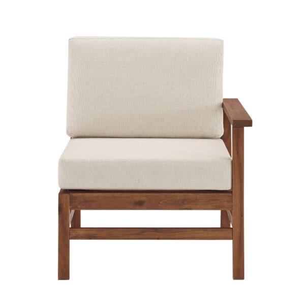 Vincent Acacia Wood Modular Chevron Sectional Seats - Image 9