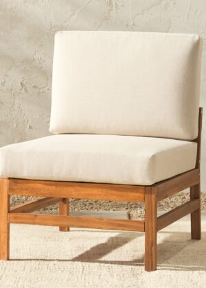 Vincent Acacia Wood Modular Chevron Sectional Seats