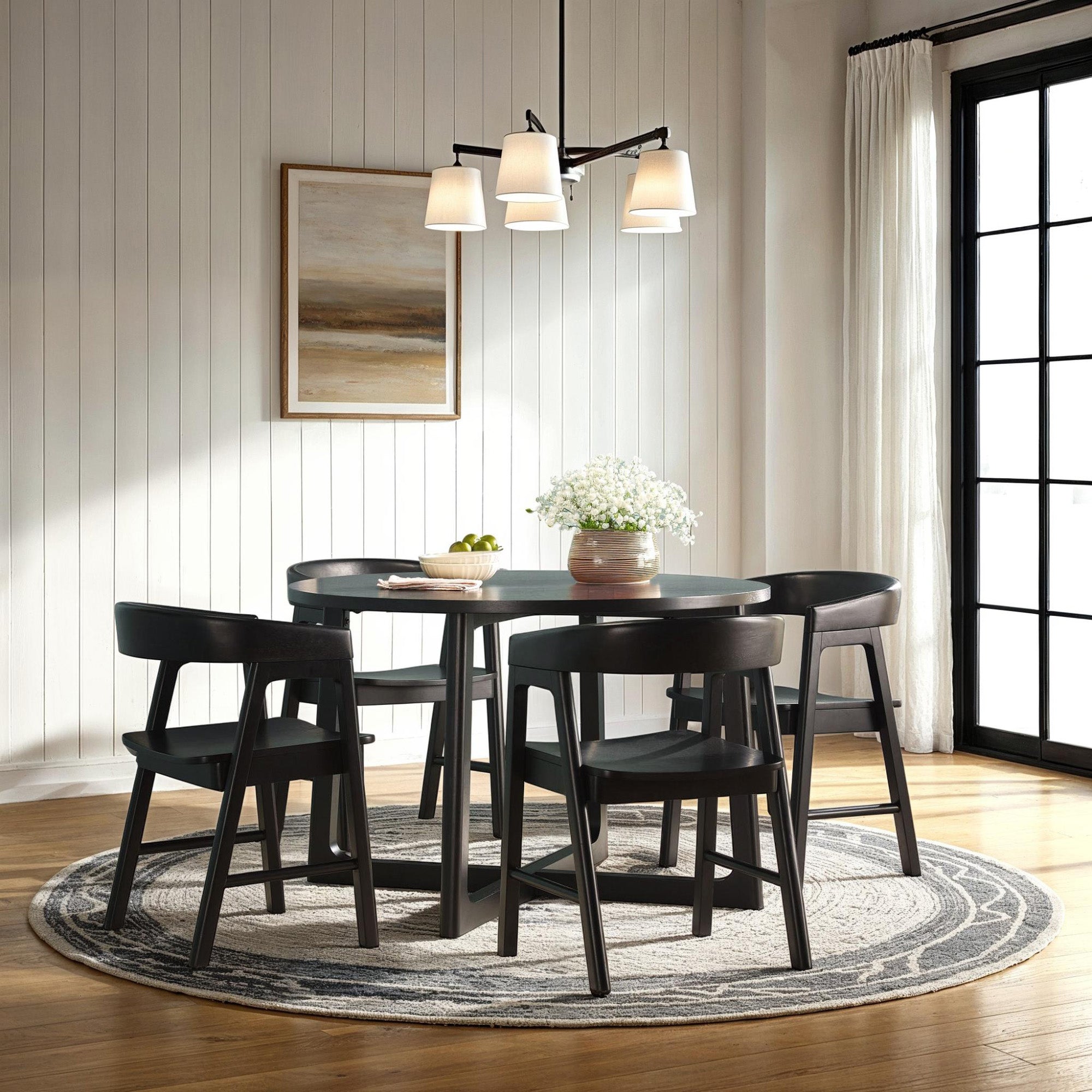Ezra Modern Solid Wood Round Dining Table for 4 - Image 7