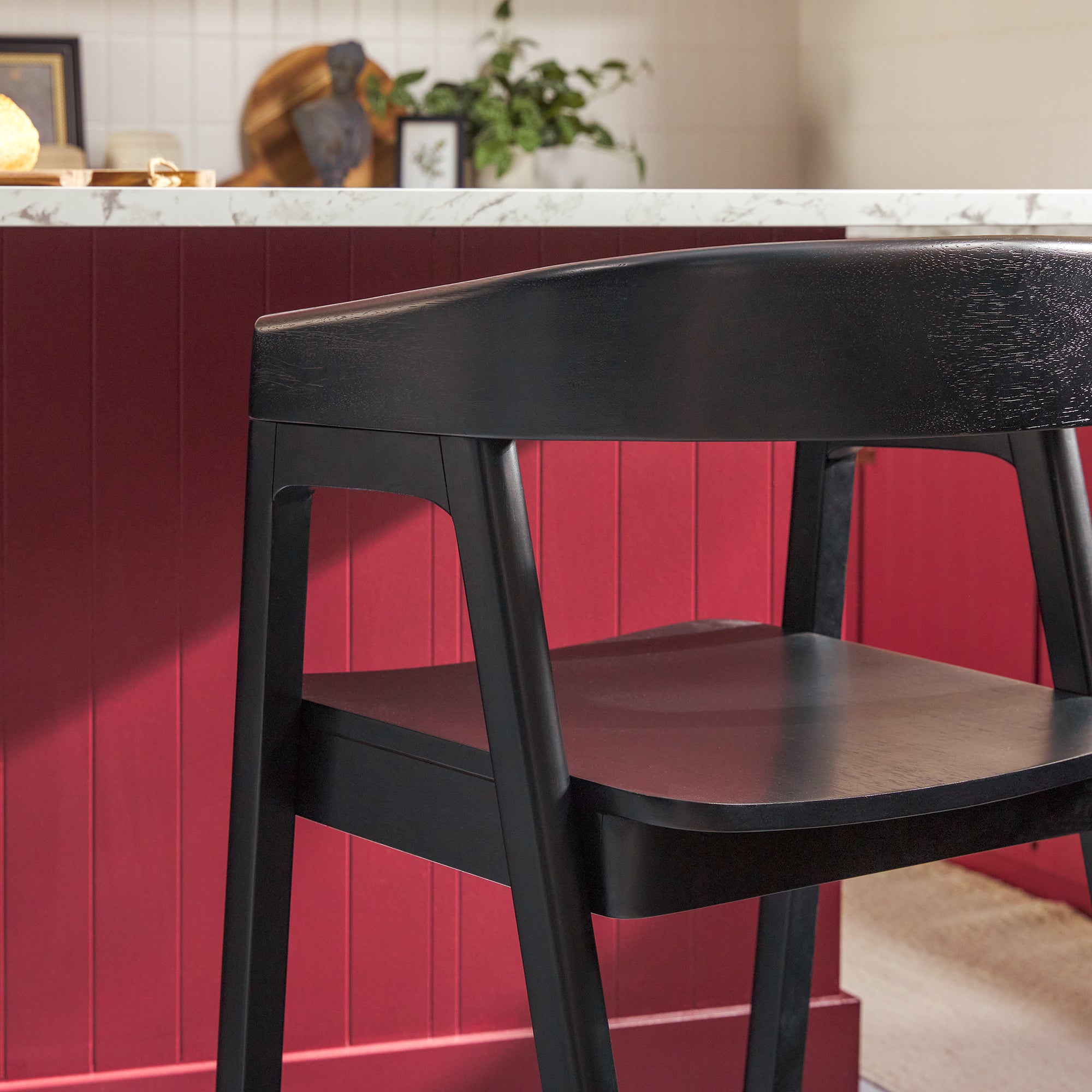 Ezra Modern Solid Wood Rounded Back Single Counter Stool - Image 8