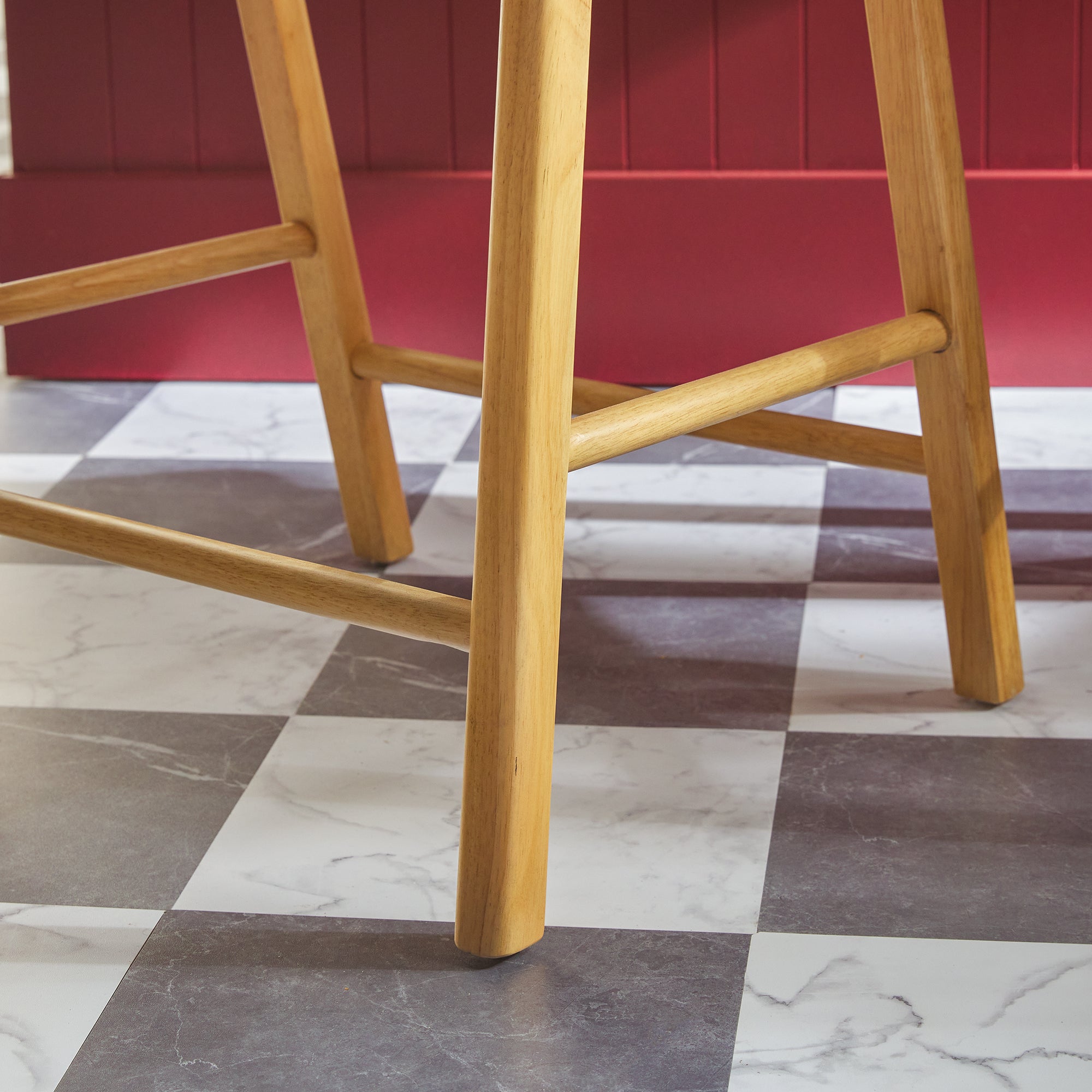 Ezra Modern Solid Wood Rounded Back Single Counter Stool - Image 16