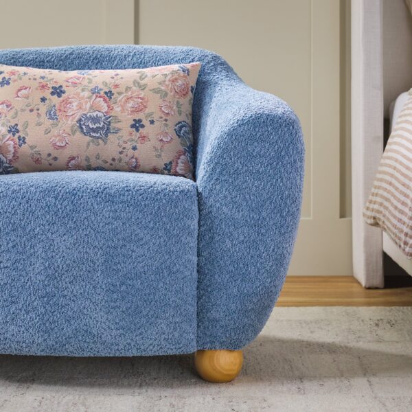 Linley Contemporary Boucle Easy Assembly Upholstered Small Accent Chair - Image 17