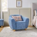 Linley Contemporary Boucle Easy Assembly Upholstered Small Accent Chair