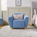 Linley Contemporary Boucle Easy Assembly Upholstered Small Accent Chair