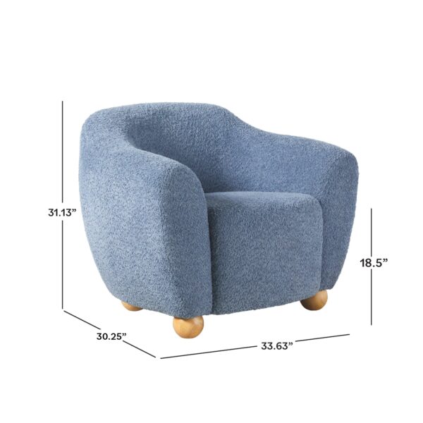 Linley Contemporary Boucle Easy Assembly Upholstered Small Accent Chair - Image 16