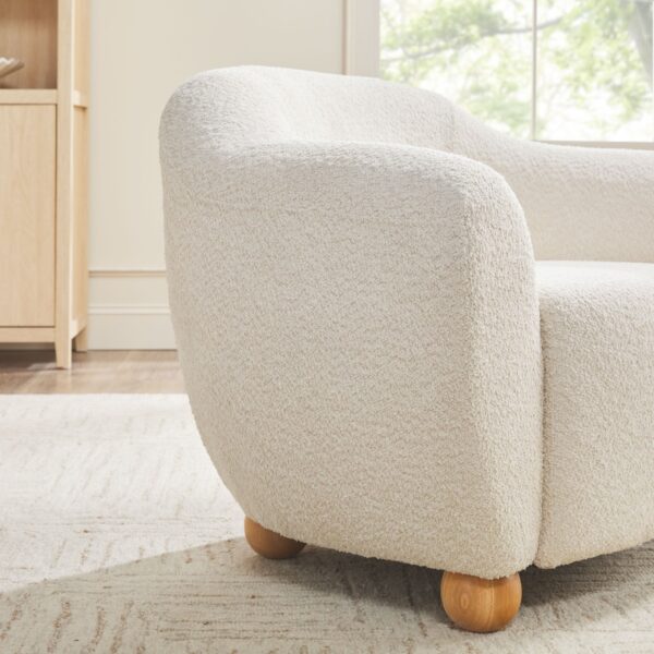 Linley Contemporary Boucle Easy Assembly Upholstered Small Accent Chair - Image 11