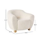 Linley Contemporary Boucle Easy Assembly Upholstered Small Accent Chair