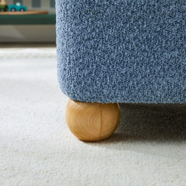 Linley Contemporary Boucle Easy Assembly Upholstered Small Storage Ottoman - Image 19