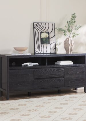 Nash 65 Modern Farmhouse Rustic Oak Wood Sideboard / TV Stand
