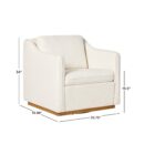 Nash Modern Farmhouse Easy Assembly Linen Swivel Accent Chair