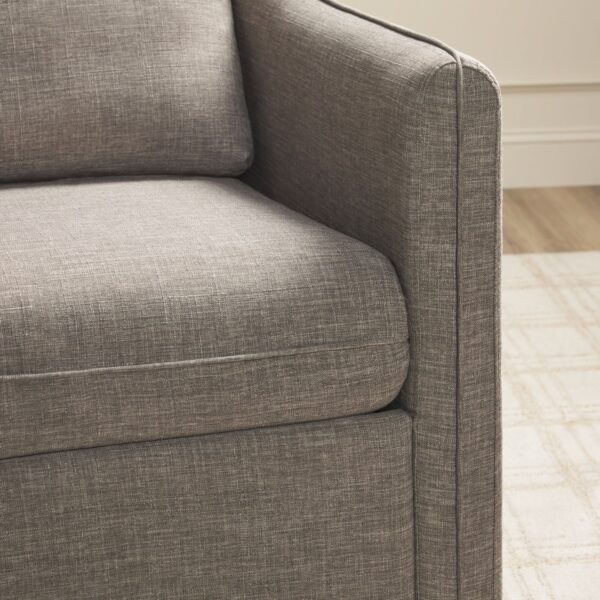 Nash Modern Farmhouse Easy Assembly Linen Swivel Accent Chair - Image 19