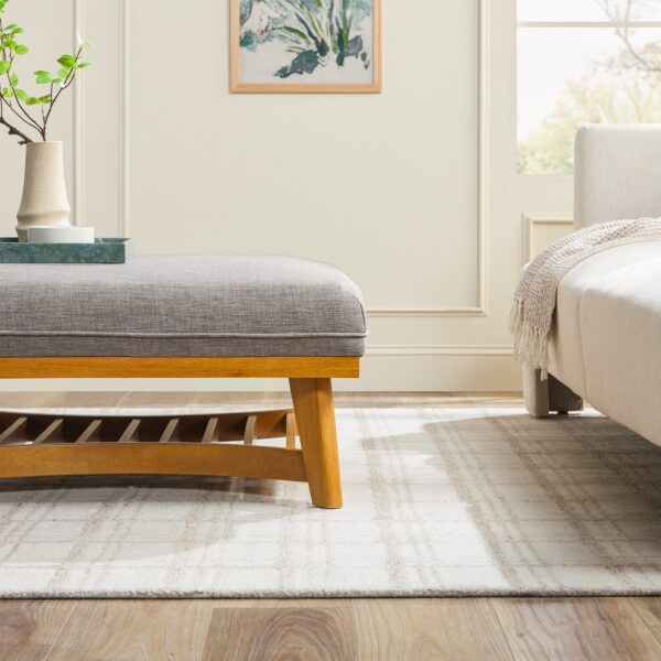 Nash Modern Farmhouse Easy Assembly Linen Large Ottoman - Image 14