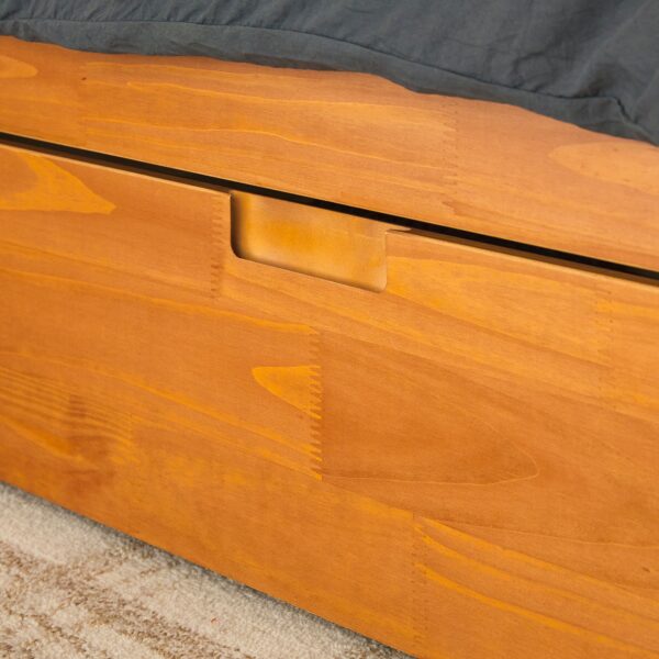 Sloane Mid-Century Modern Solid Wood Storage Bed - Image 8