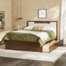 Sloane Mid-Century Modern Solid Wood Storage Bed