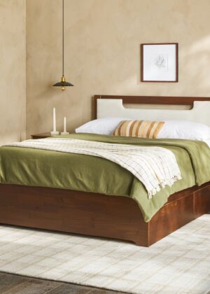 Sloane Mid-Century Modern Solid Wood Storage Bed