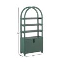 Zoey Modern Arched Wood Cabinet Storage Bookcase