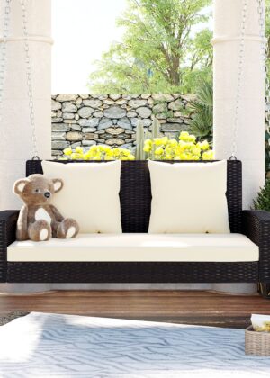 Walker Edison | Wicker Hanging Porch Swing