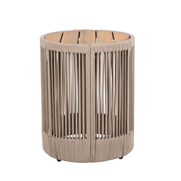 Walker Edison | Modern Woven Rope Design Coffee Table and Side Table Set of 2 - Image 14